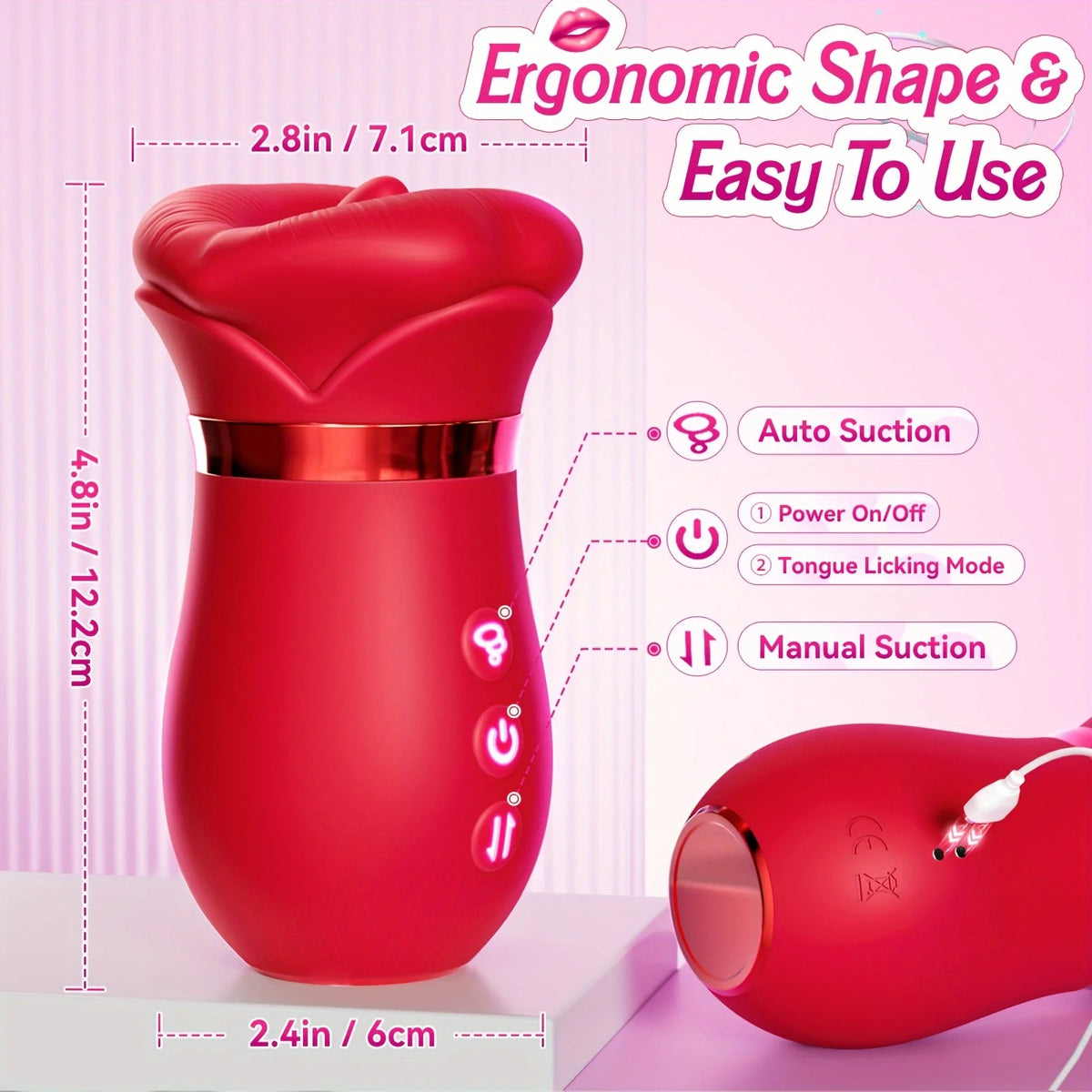 Adult Sex Toys  4in1 Mouth Sucking Vibrator 10 Tongue Licking Modes Anal Toys Clit Nipple G Spot Vibrators for Women Couples