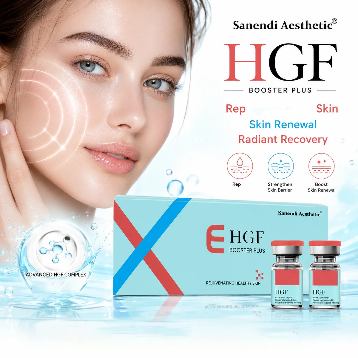 Korean Skin Booster EX-me Serum For Facial Deep Hydration Smoothing eosome Ampoules Glowing Liquid Solution Der.pen Essence