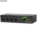 Depusheng Audio Interface RX4 Sound Card AD Converter with Monitoring Electric Guitar Live Recording For Studio Singing Podcast