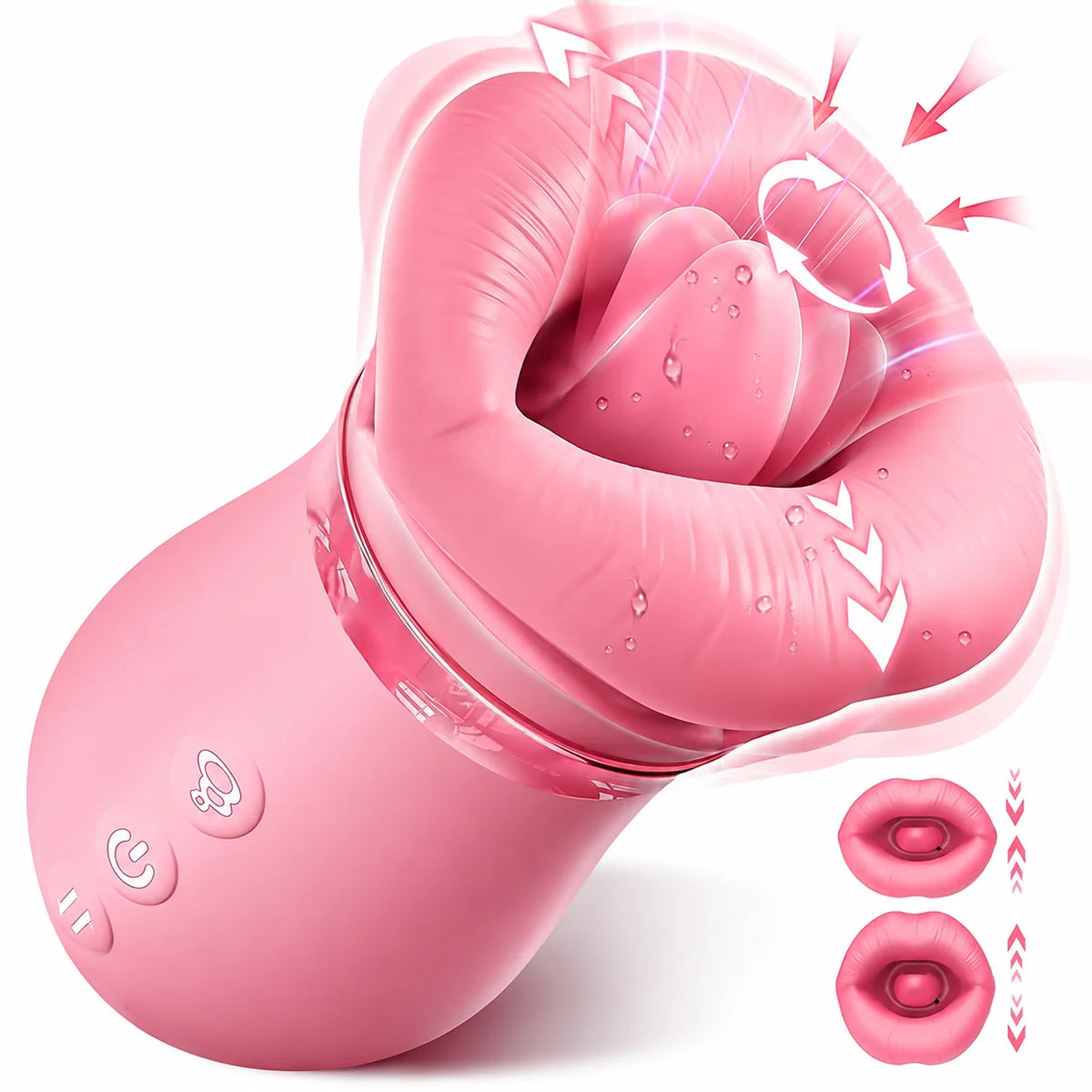 Adult Sex Toys  4in1 Mouth Sucking Vibrator 10 Tongue Licking Modes Anal Toys Clit Nipple G Spot Vibrators for Women Couples