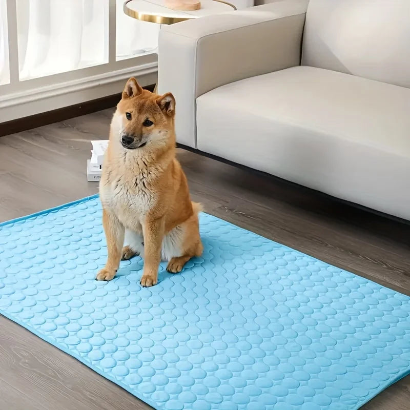 Summer Pet Cooling Pad for Cats and Dogs - Comfortable Breathable Washable Non-Slip Bottom Ice Cool Mat Dog Cool Mat