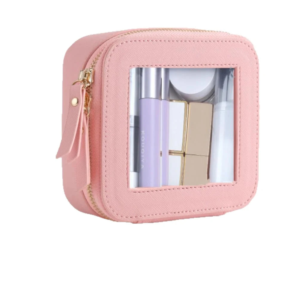 OEM/ODM Best-Selling In-Stock Open PVC Waterproof Portable Compact Makeup Bag Custom Cosmetic Storage Box