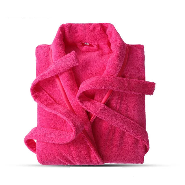100% Cotton Toweling Terry Robe Lovers Soft Bath Robe Men And Women Nightrobe Sleepwear Male Casual Home Bathrobe Hotel Robe
