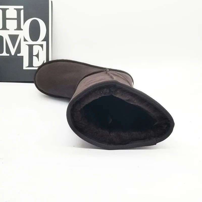 High Boots 2023 New Arrival Winter Mujer Botas Genuine Leather Woman Snow Boots Thick Plush Boots Women's Shoes Warm Shoes