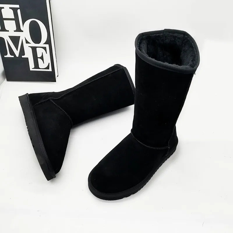 High Boots 2023 New Arrival Winter Mujer Botas Genuine Leather Woman Snow Boots Thick Plush Boots Women's Shoes Warm Shoes