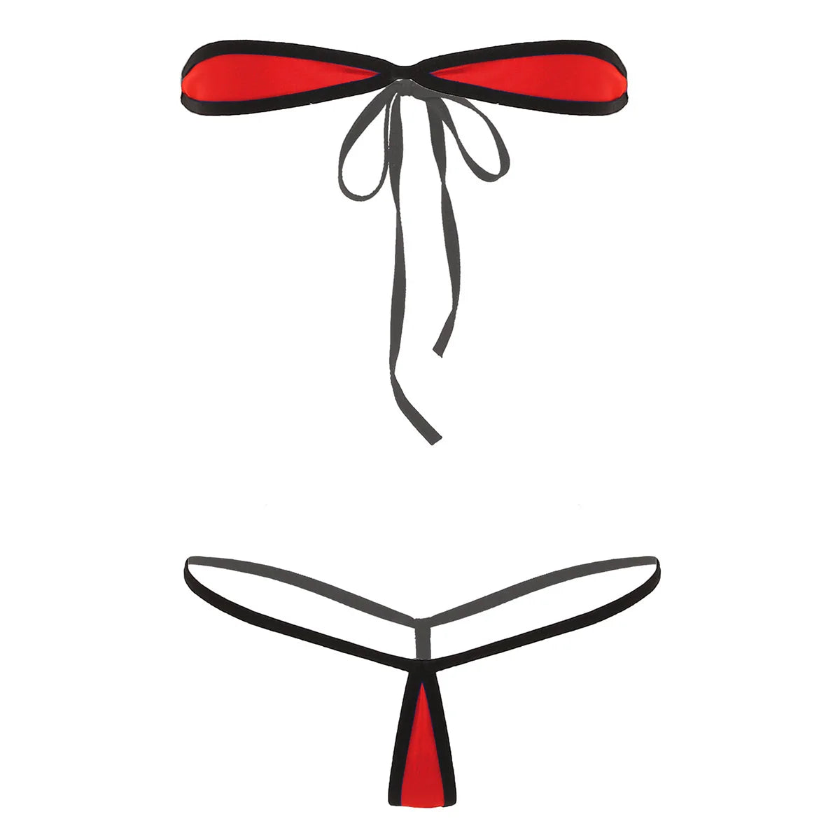 Transparent Hot Erotic Bikini Set Women Swimwear Bathing Suit Tube Bra Top Brazilian Swimsuit Micro Mini G-string Briefs Bottom