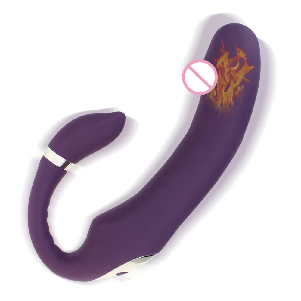 Sex Vibrator G-spot Simulate Soft Double-Head Vibrate Sex Toys for Women Clitoris Massager Rechargeble C-shape for Couple Fun