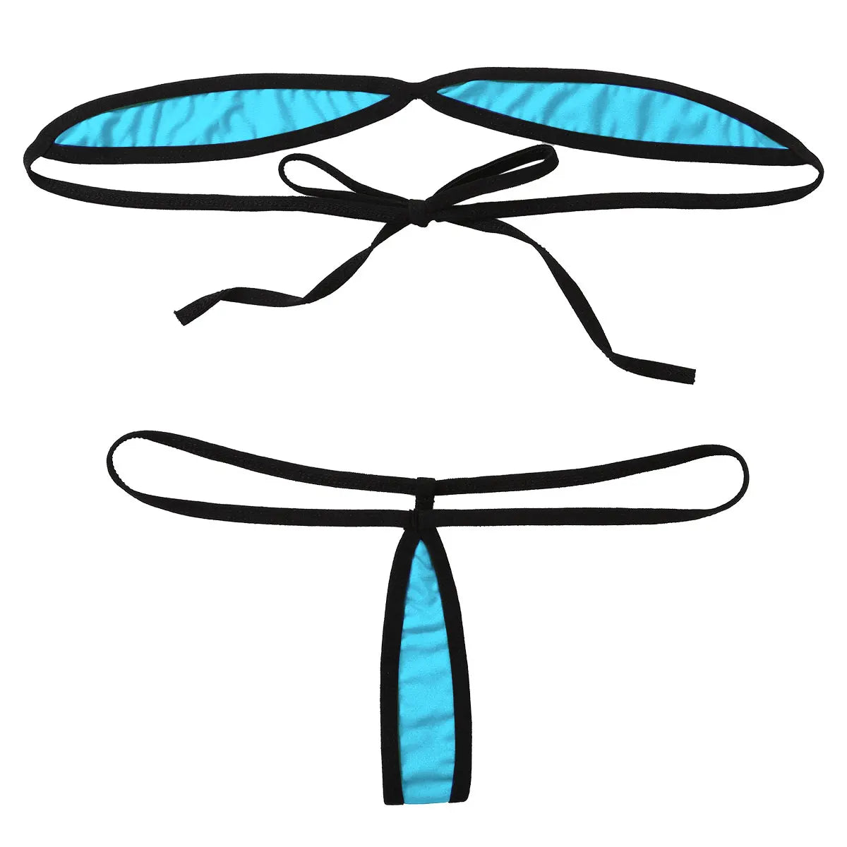Transparent Hot Erotic Bikini Set Women Swimwear Bathing Suit Tube Bra Top Brazilian Swimsuit Micro Mini G-string Briefs Bottom