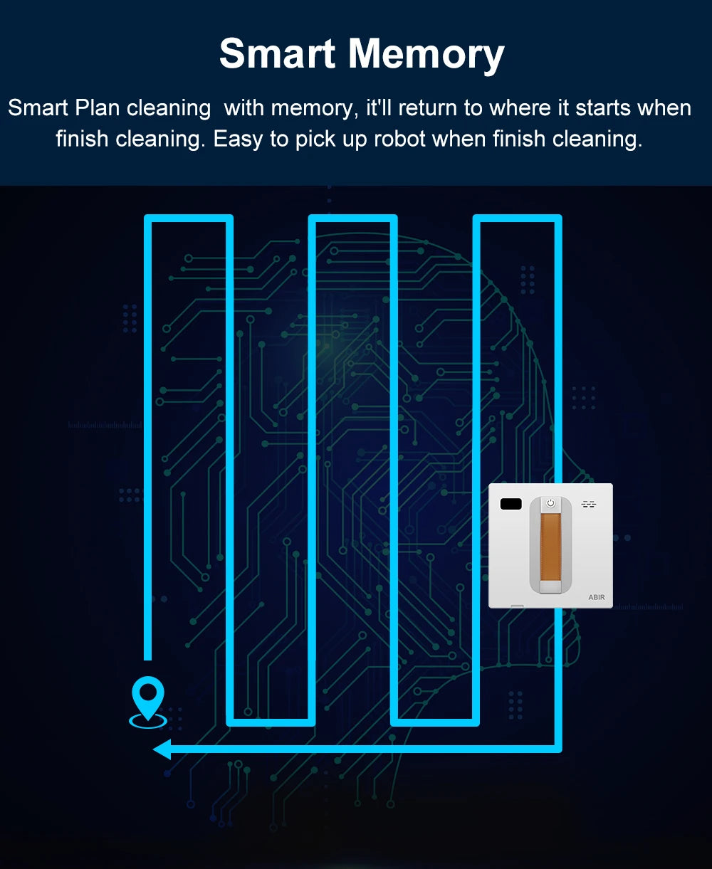 Automatic Robot Window Cleaner with Dual Water Spray TUYA WIFI APP for Household Glass Cleaning