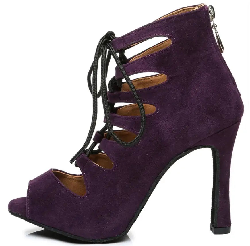 Ballroom Dance Shoes Women Latin Dancing Shoes Salsa Boots Bachata Shoes For Ladies Black Red Hot Sale