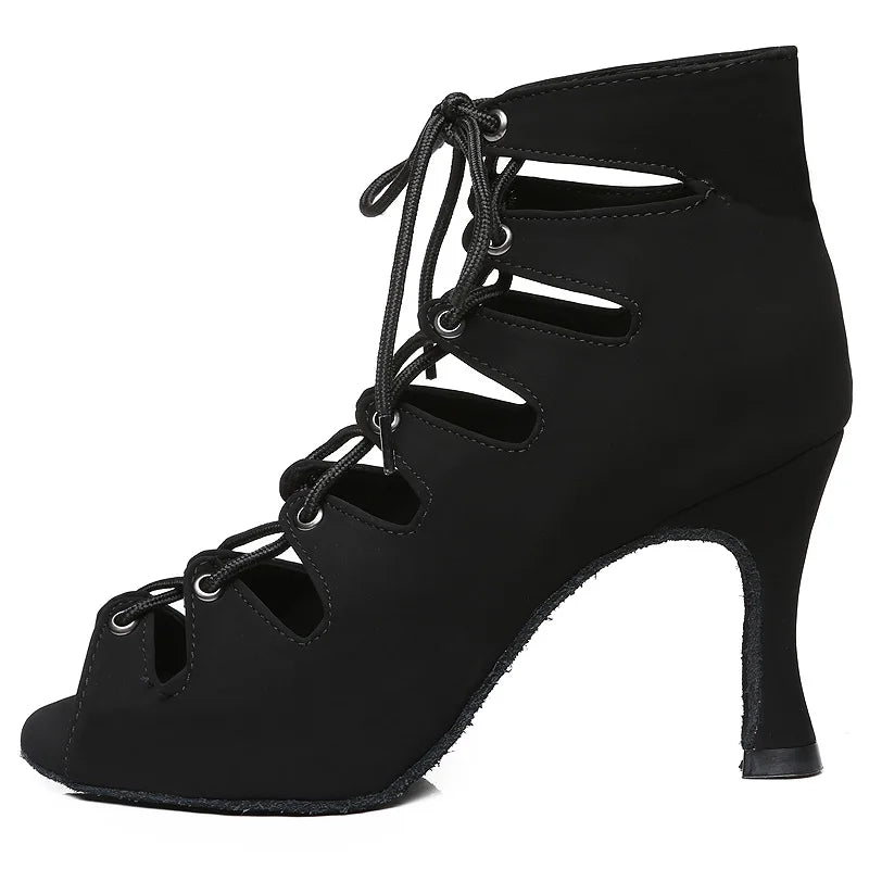 Ballroom Dance Shoes Women Latin Dancing Shoes Salsa Boots Bachata Shoes For Ladies Black Red Hot Sale
