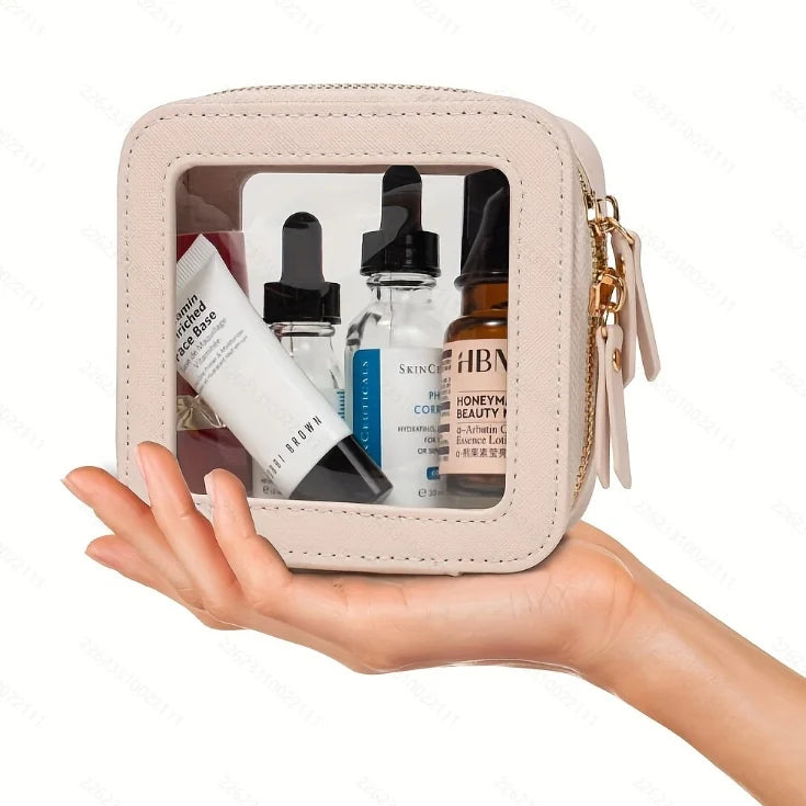 OEM/ODM Best-Selling In-Stock Open PVC Waterproof Portable Compact Makeup Bag Custom Cosmetic Storage Box