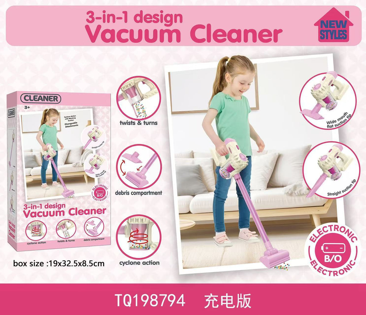New luxury children's electric vacuum cleaner broom dustpan suit sanitary cleaning toys play house manufacturers wholesale