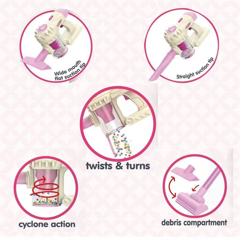 New luxury children's electric vacuum cleaner broom dustpan suit sanitary cleaning toys play house manufacturers wholesale