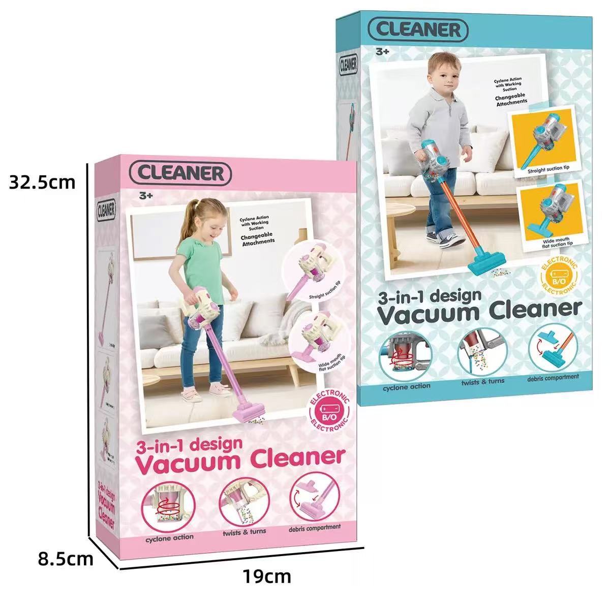 New luxury children's electric vacuum cleaner broom dustpan suit sanitary cleaning toys play house manufacturers wholesale