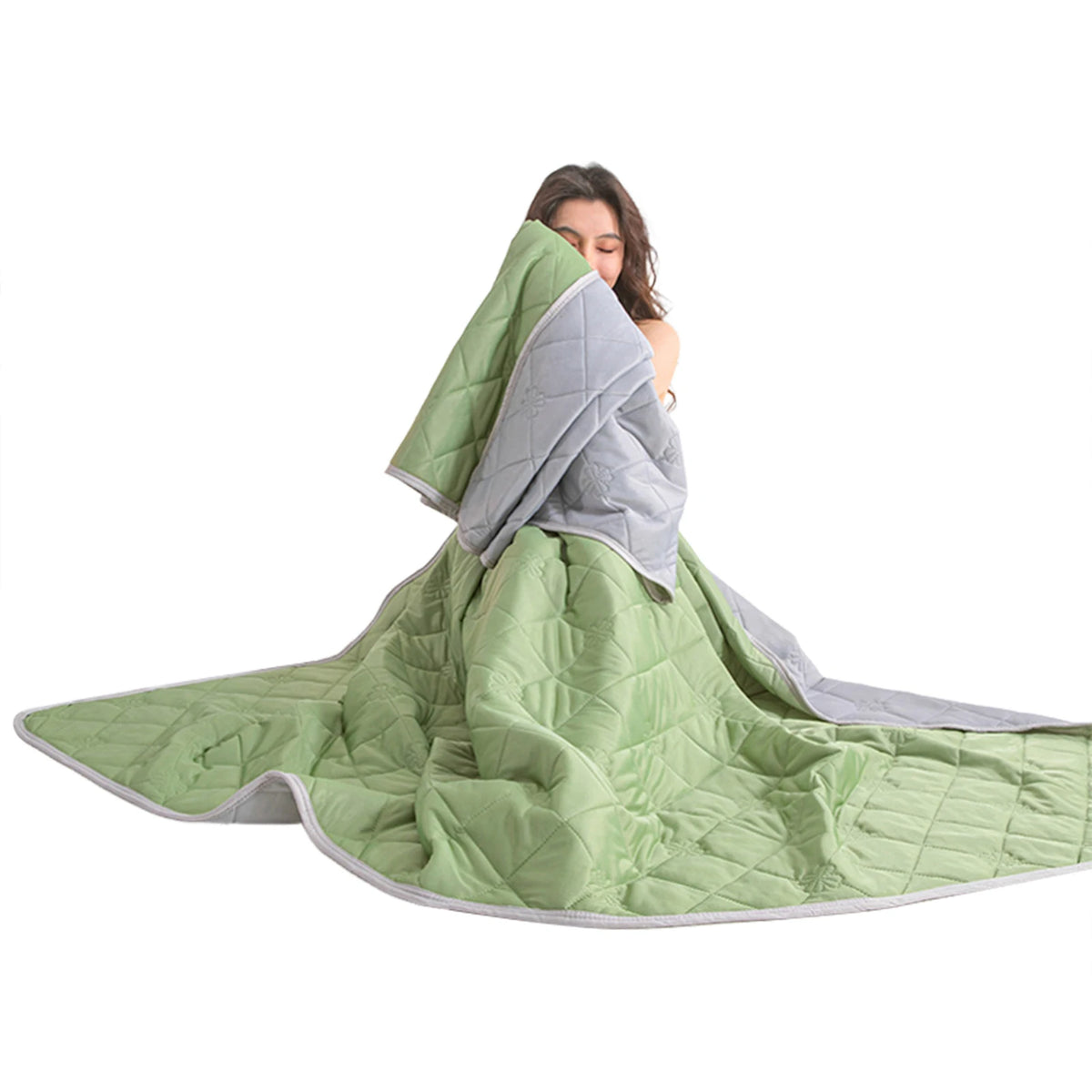 Ice Silk Cooling Blanket Soft Comfortable Breathable Air-Conditioner Quilt Summer Cooling Blow Air-Conditioning Warm Comforter
