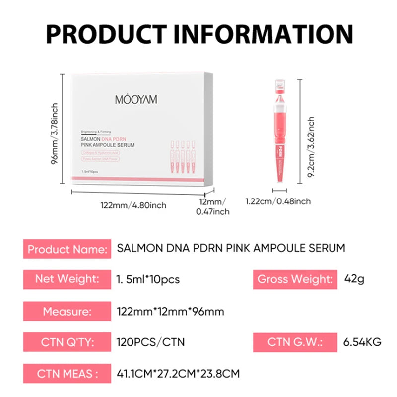 Salmon DNA PDRN Skin Care Set Ampoule Serum Capsule Cream Eye Stick Collagen Hyaluronic Acid Moisturizing Facial Skin Care Kit