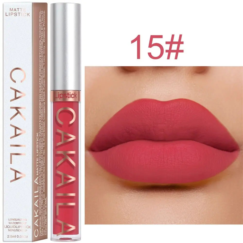 Cosmetics Lip Gloss 18 Colors Long Lasting Liquid Lipstick Lipstick Matte Waterproof