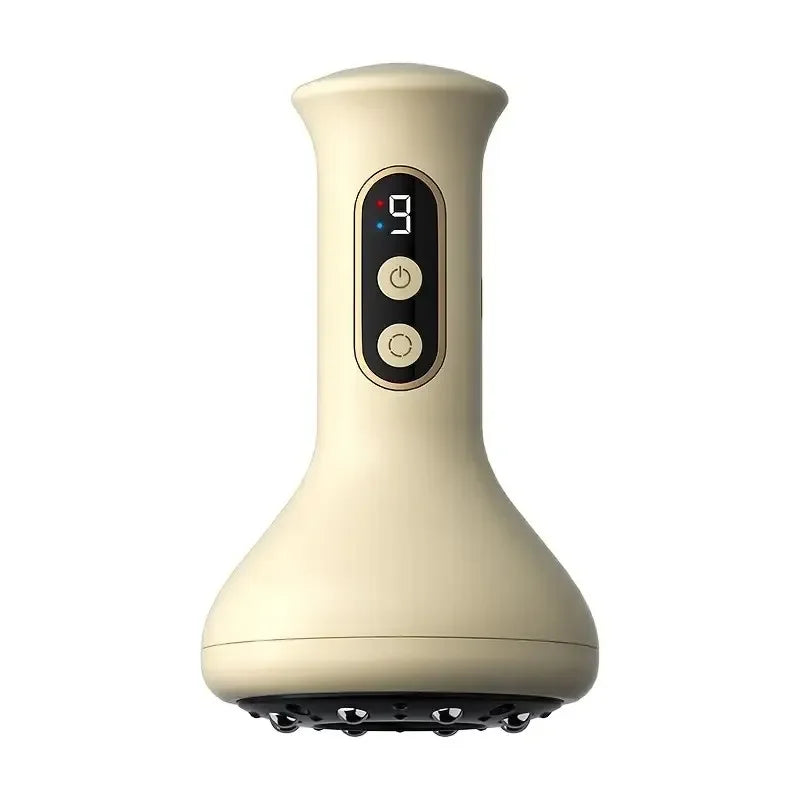 USB rechargeable abdominal massager with adjustable scraping force, handheld arm and leg massager