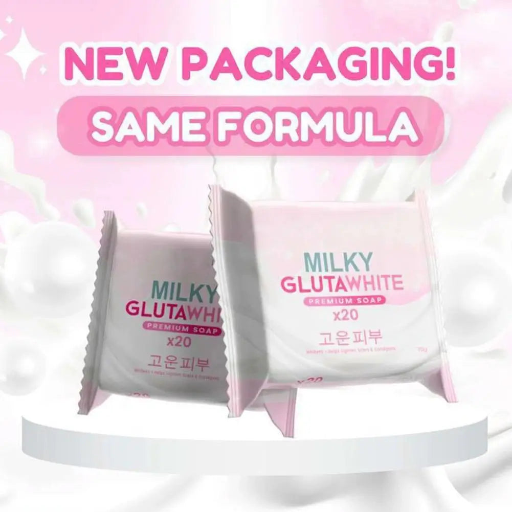 1/2/3PCS Korean MILKY GLUTAWHITE Premium Soap 70g Deep Cleansing Nourishing Rich Foam Soap Efficient Body Face Cleansing Care