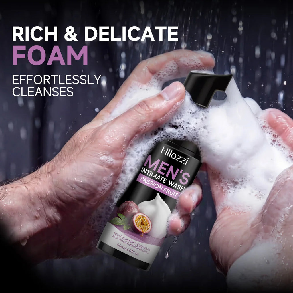 MEN'S INTIMATE WASH PASSION FRUIT: Superior Odor Control, All-Day Freshness & Gentle Daily Grooming Care. Designed for Hygiene.