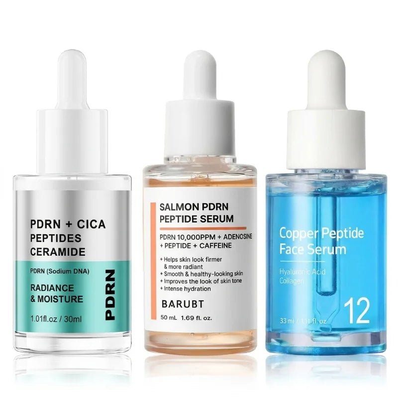 Korean Salmon PDRN Essence, Copper Peptide Centella Moisturizing Repair Hydrating Glow Lightweight Face Serum Daily Skincare