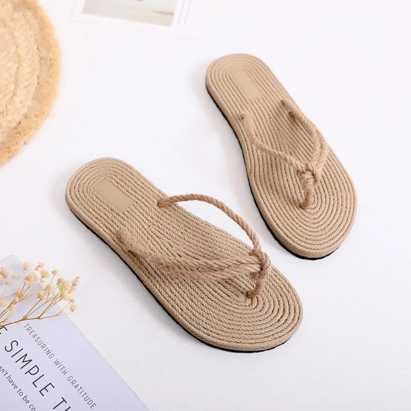 Fashion Slippers Home Shoes Women Bohemian Ethnic Style Flat Shoes Female Sandals Sandals Beach Slipper Flip Flops Zapatos