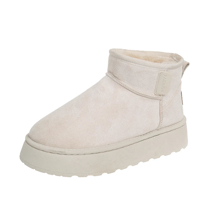 Women's new style snow boots, thick soled, fleece-lined, short boots, cold-proof boots, winter anti-slip, warm snow cotton shoes