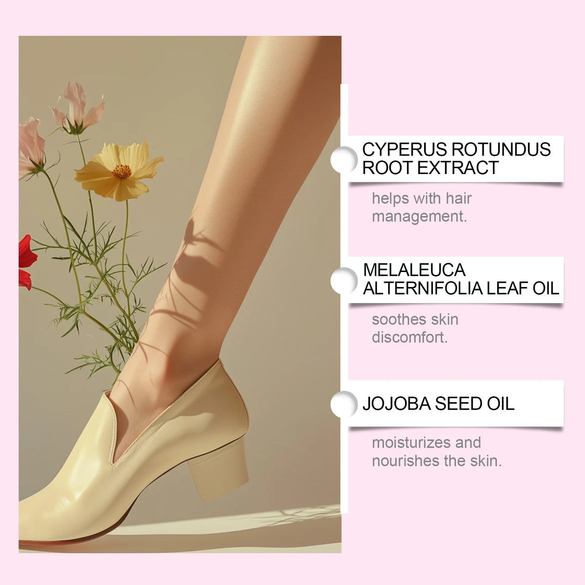 Cyperus Rotundus Oil Natural Post Hair Removal Soothing Oil Hair Reduction Care Moisturizing Soothing Body Care for Smooth Skin