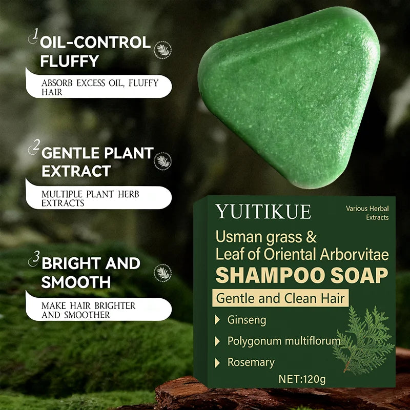 YUITIKUE Handmade solid soap nourishes hair, controls oil, keeps it fresh and voluminous, and soothes hair care