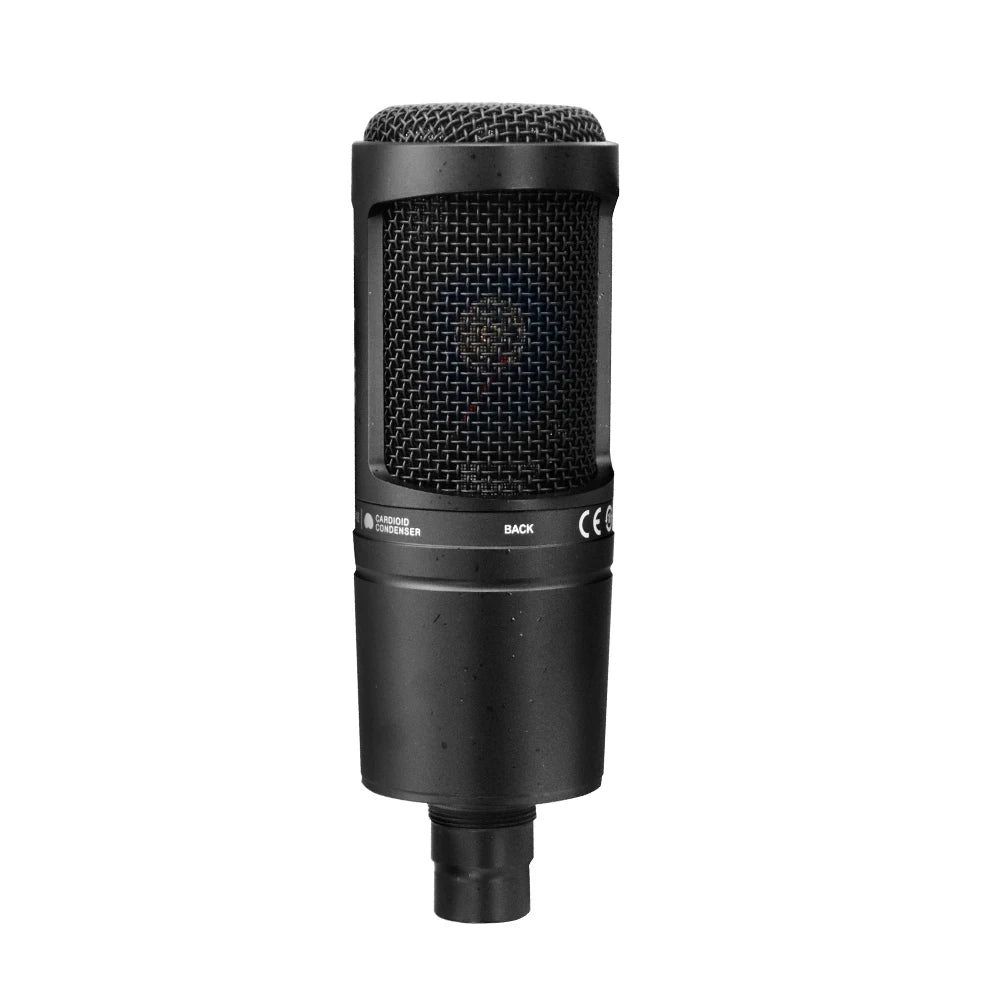 AT2020 Cardioid Condenser XLR Microphone for Studio Recording Podcast Vocal Live Streaming Professional Broadcasting Mic