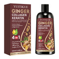YUITIKUE 4-in-1 Ginger Collagen Keratin Shampoo 100ml with Polygonum Multiflorum for All Hair Types