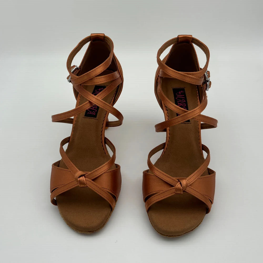 High heel Elegant Latin Dance Shoes For women Salsa shoes dropshipping comfortable latin shoes MS6209DTN low heel available