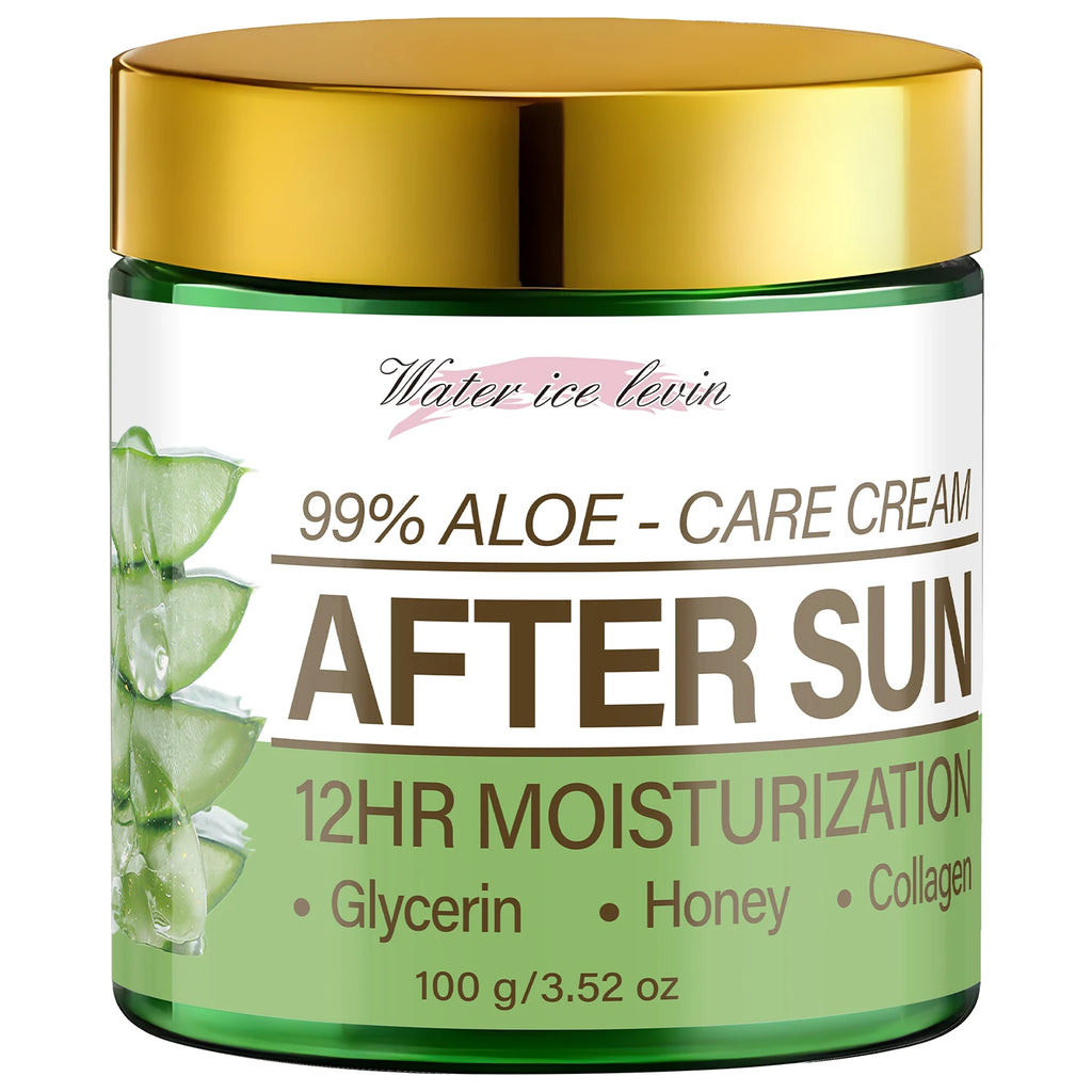 After Sun 99% Aloe Vera Cream with Collagen, 12HR Moisturizing & Soothing Care