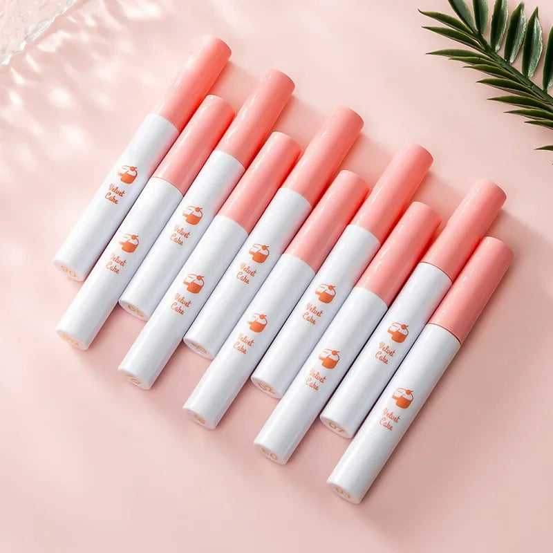 Matte Non-Stick Cup Lip Gloss 10 Sticks Cigarette Tube Lip Glaze Set Liquid Lipstick Velvet European and American Makeup