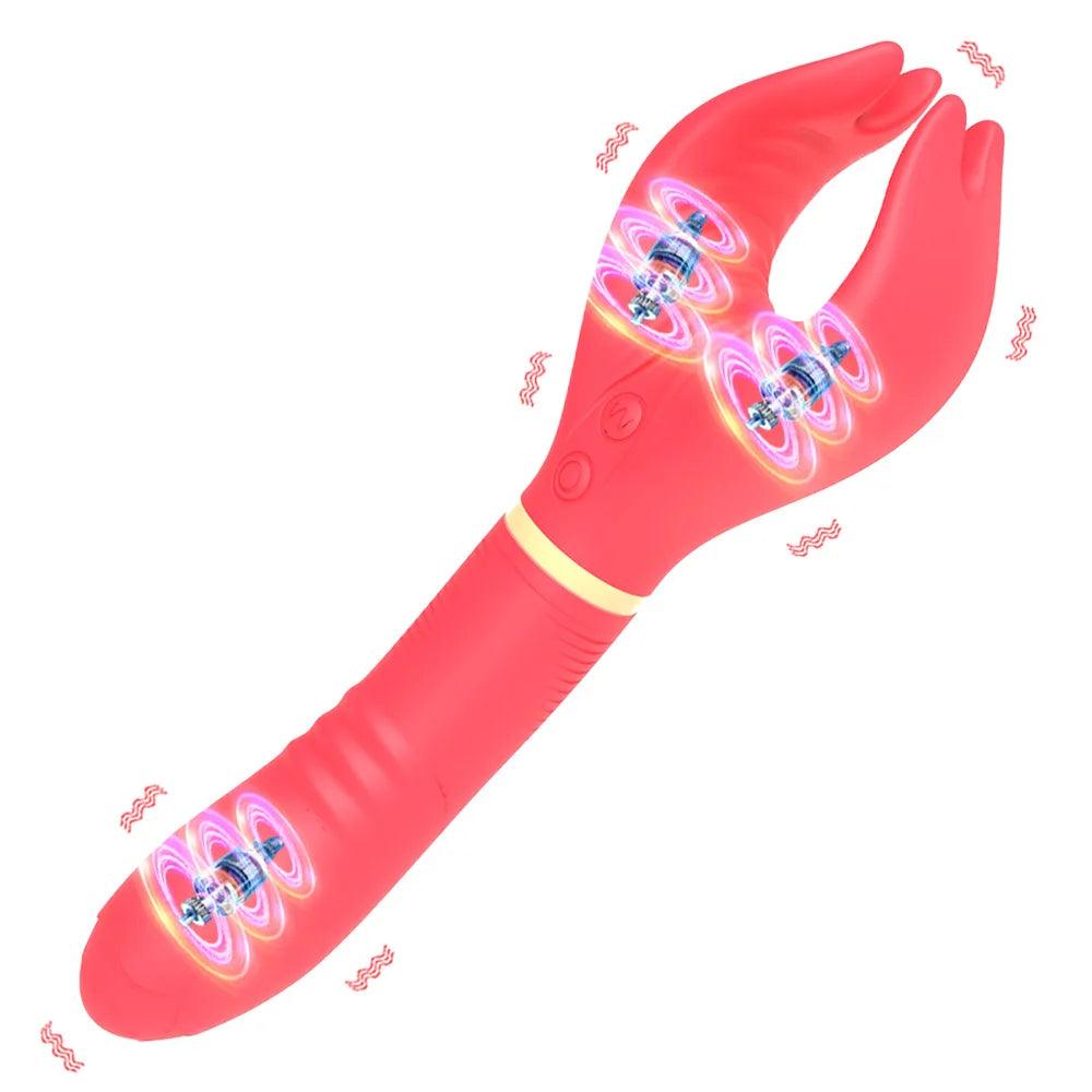 Sex Toys for Women G-spot Vibrator Dildo Nipple Licking Clamp Clit Stimulator Powerful Vibrating Adult Toys Female Masturbation