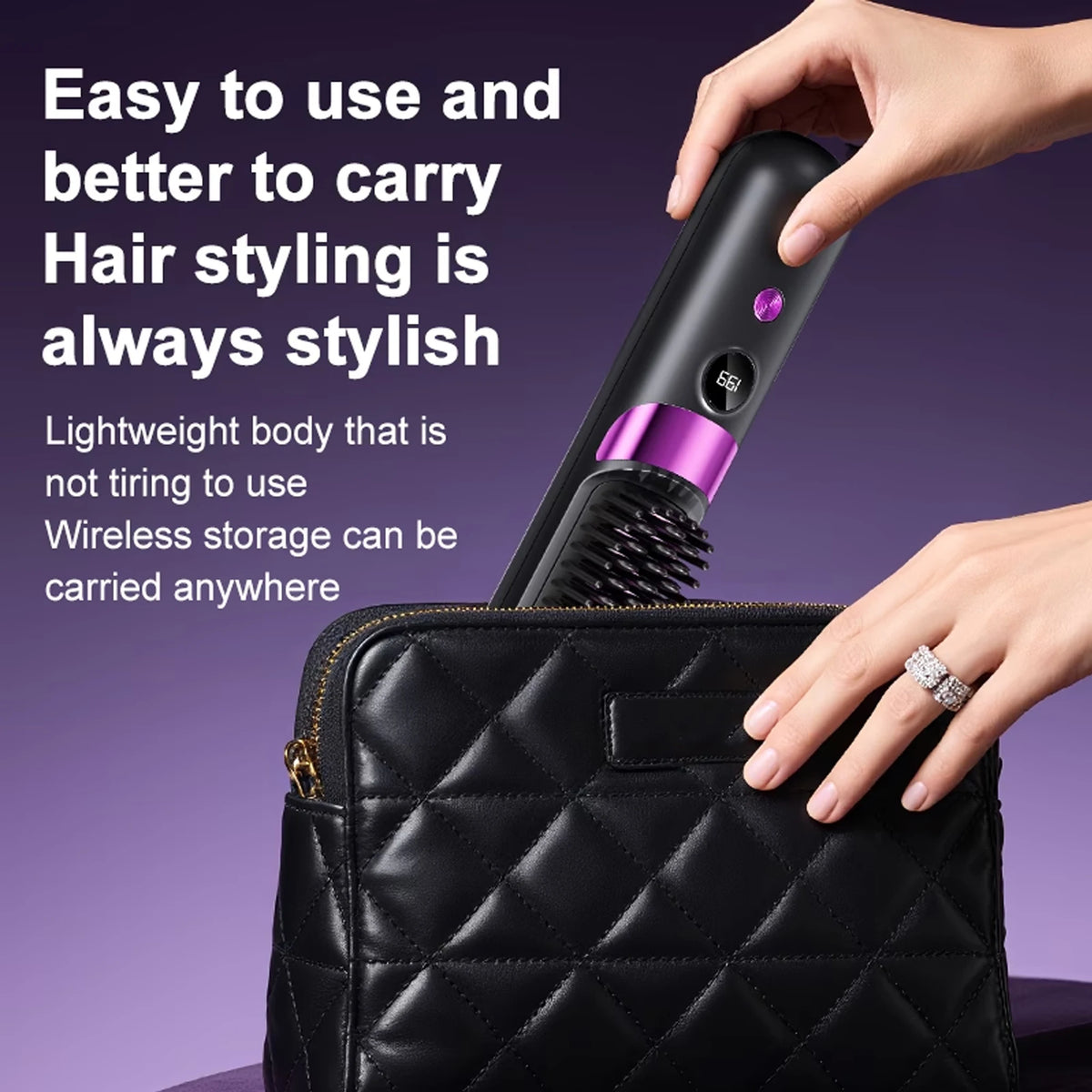 Electric Hair Straightening Brush Wireless mini Cordless Hair Straightener Comb Wireless Ceramic That Is Cheap Wireless mini