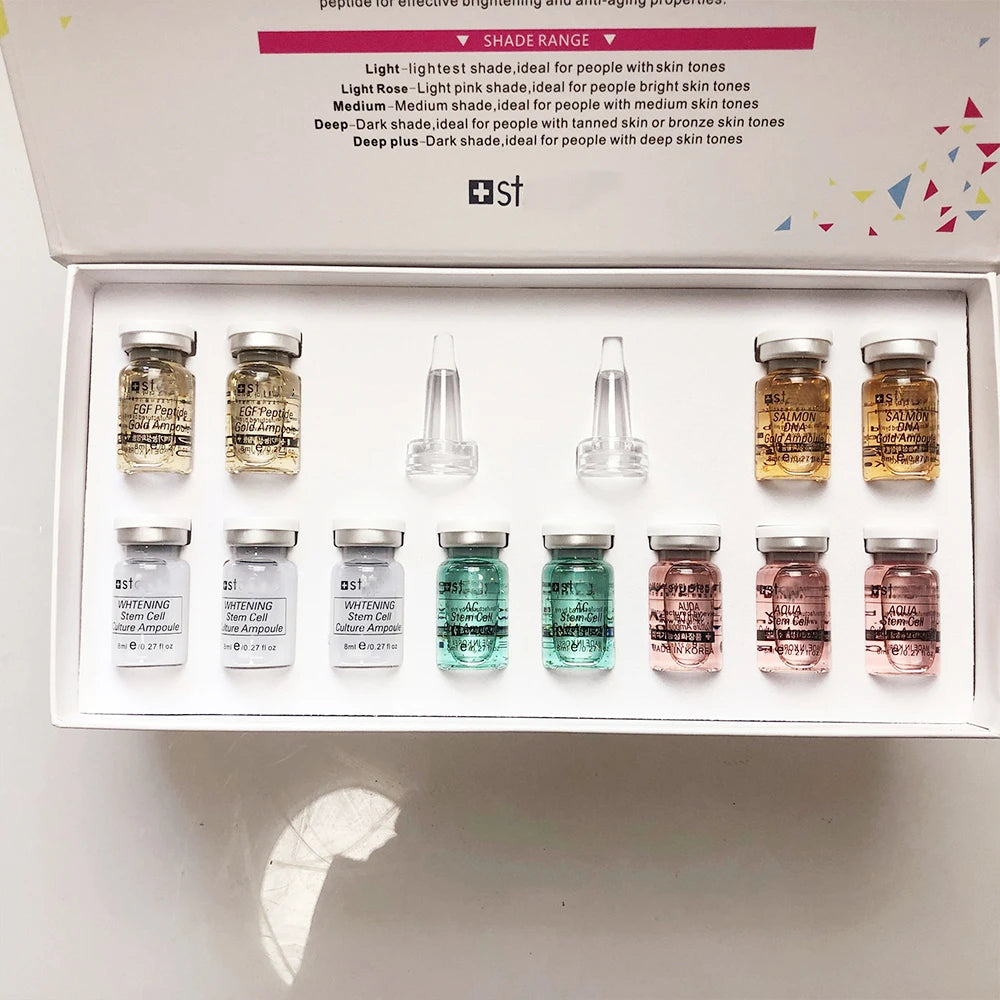 Korea 8ml BB Cream Skin Booster Kit Salmon DNA /Peptide Whitening Moisturize Rejuvenation Essence Facial Skin Care Beauty