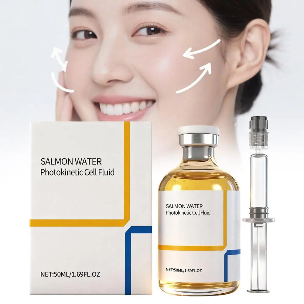 Korean Salmon Wrinkle Serum Skin Rejuvenation Essence, Strengthens Barrier Function, 24H Continuous Hydration Firming Skin Care