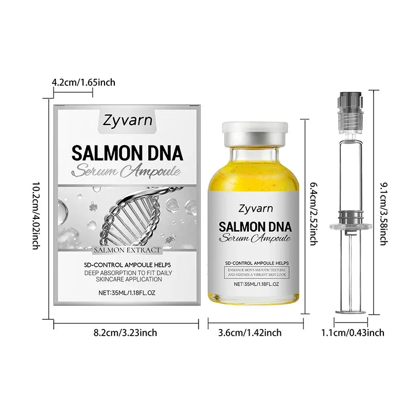Korean Salmon Ampoule Serum PDRN Lifting Firming Radiating Skin Gentle Nourish Moisturizing Facial Serum Refresh Bouncy Essence