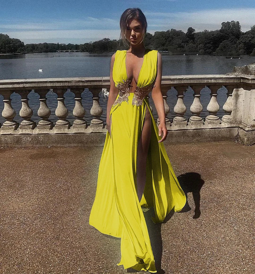 Sexy Club Famous Brand Dress Solid Embroidery V-neck Sleeveless Summer Sexy Celebrity Party Maxi Dress Vestidos