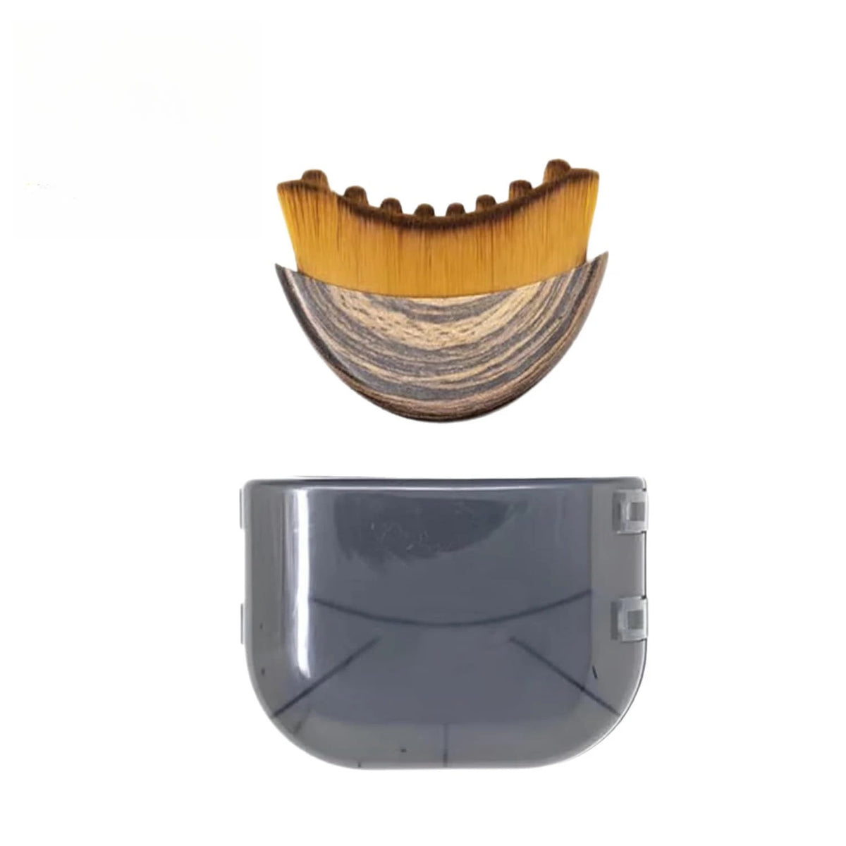 Lymph Contour Facial Brush, Dry Brush for Face, Jawline, and Chin Shaping, Ergonomic Design, Precise Fit to Light Beige