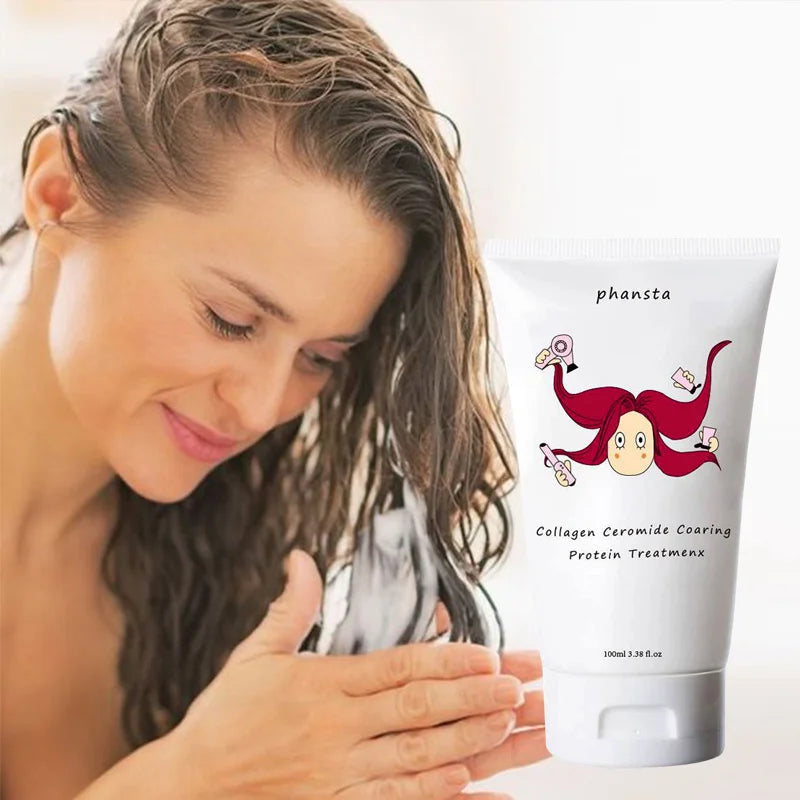 Collagen Hair Mask Coaring Protein Treatmenx Head & Shoulder Shampoo Conditioner Repair Dry Fizzy Thin Hair Mask Hair Supplies