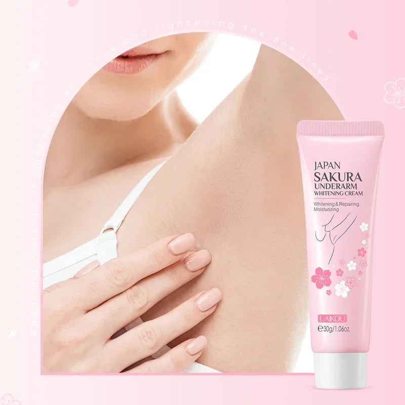 Laikou Sakura Underarm Cream Knee Buttocks Dark Skin  Improve Melanin Pigmentation Korean Skin Care Product 30g