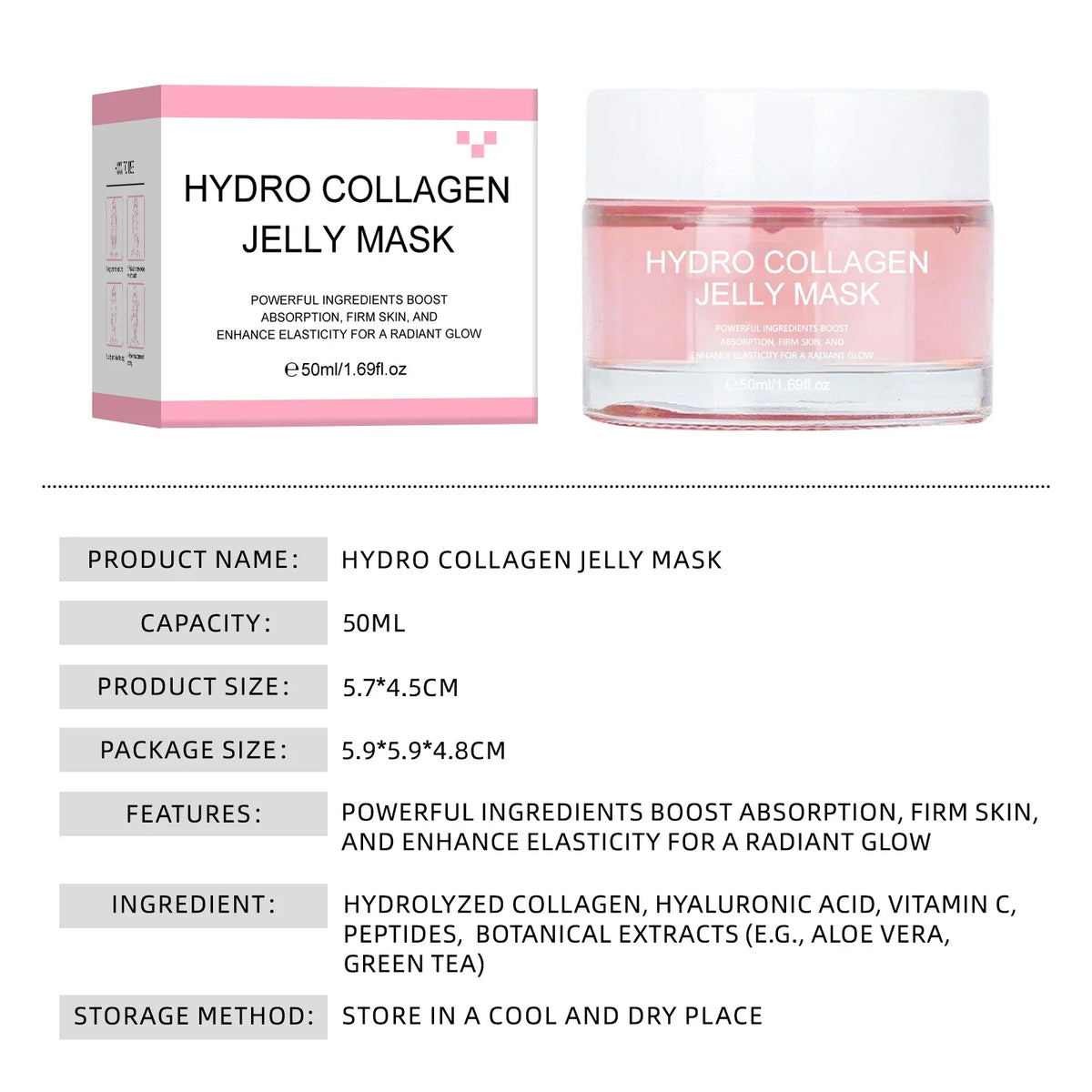Collagen Face Mask Anti WrinklePeel-Off Facial Mask Korean Night Mask For Deep Hydration Skin Care Repair Korean Cosmetics