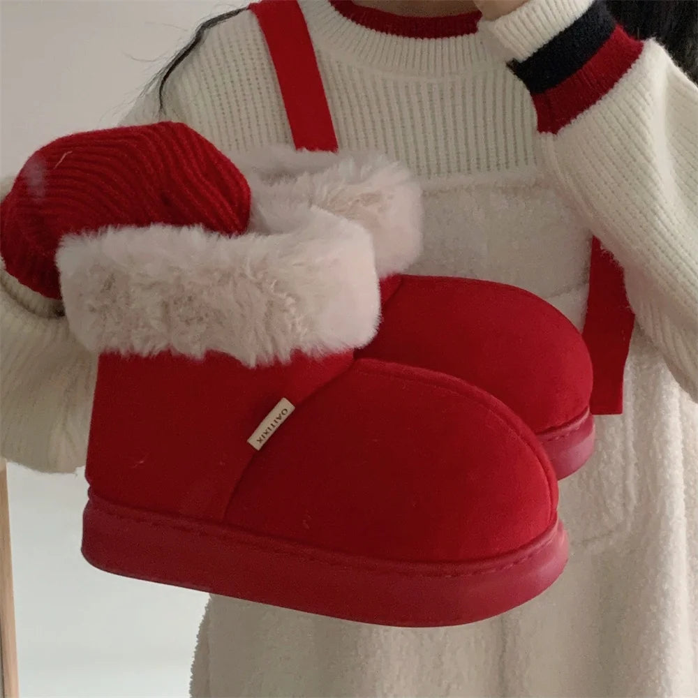 Fashionable Sporty Winter Snow Boots Men Women Waterproof down Cloth Thick Bottom Short Boots Cotton Shoes Trendy Cool