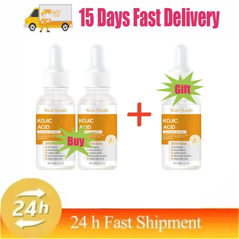Kojic Acid Freckle Removing Whitening Essence Fade Pigmentation Melasma Dark Spots Corrector Repair Serum Korean Face Skin Care
