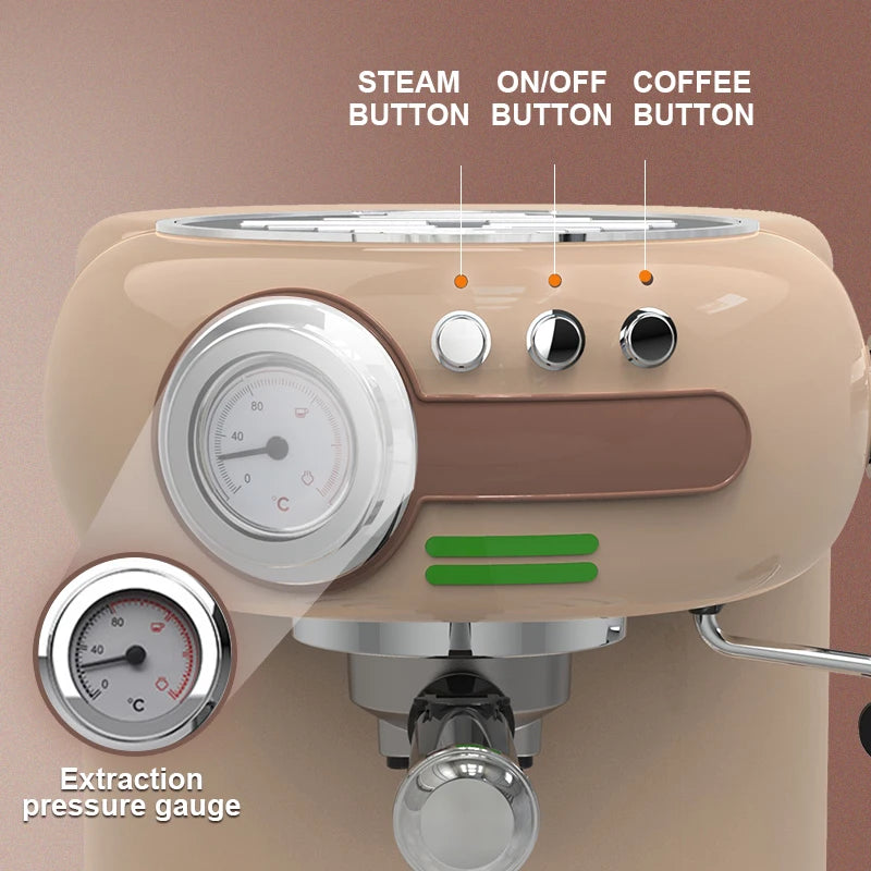 Electric 3-in-1 Automatic Coffee Brewer for Restaurant Use Cappuccino Espresso Maker for Hotels and Households