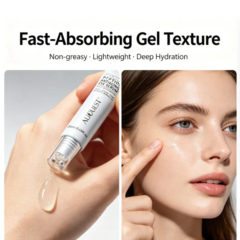 AUQUEST Peptide Skincare Eye Serum Anti Aging Remove Wrinkles Fast Absorbing Korean Rollerball Massage Cream