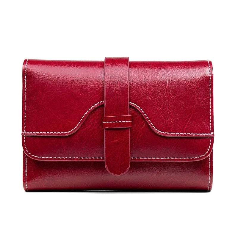 Genuine Leather Women's Purse Short Credit Card Holder Wallets Coin Handbag Wallet for Women Carteras Para Mujer ladies Purses